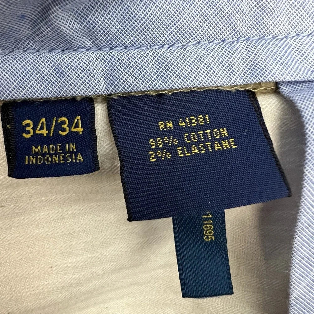 Polo Ralph Lauren Chino Pants Mens 34x34 Slim Fit Cotton Stretch Monument Tan